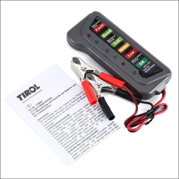 T16897 12V Digital Battery Alternator Tester 6 LED Lights Display Indicates Condition
