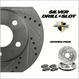 Plus 1 Quad Kit Drilled and Slotted Rotors Upgrade - Motor Vehicle Transmission & Drivetrain Parts